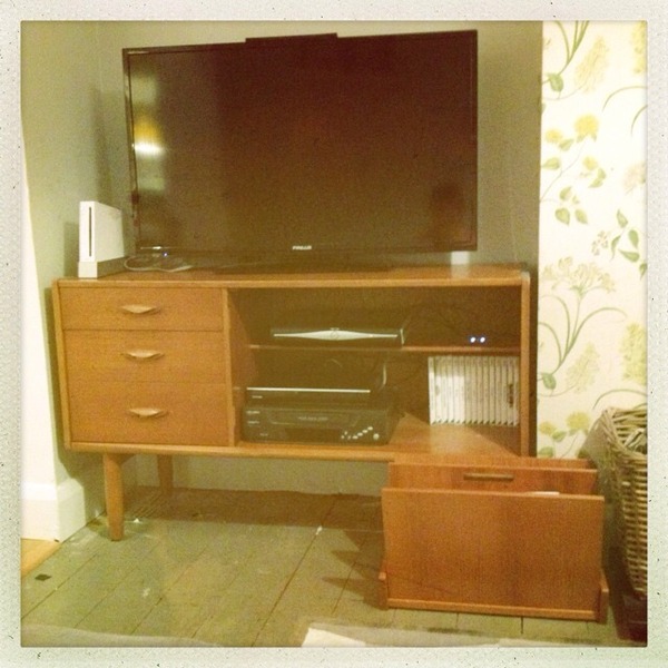 If your TV is on the wall, where is your Sky box etc??