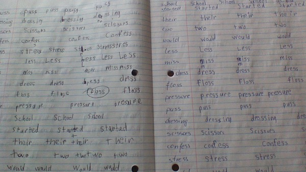 Weekly spelling tests - does your child have them?