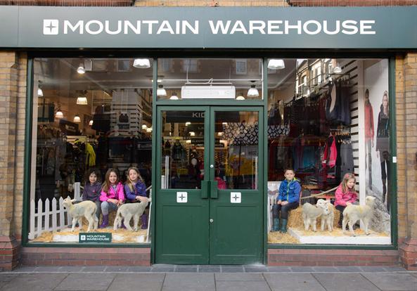 Livestock window display? WTF Mountain Warehouse?