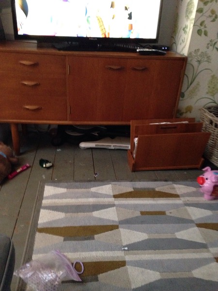 If your TV is on the wall, where is your Sky box etc??