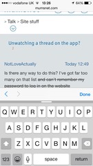 Unwatching a thread on the app?
