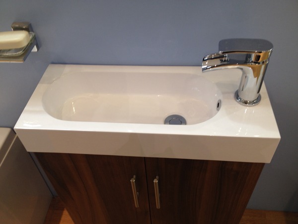 Small downstairs toilet - any ideas on small sink unit/cabinet and decoration