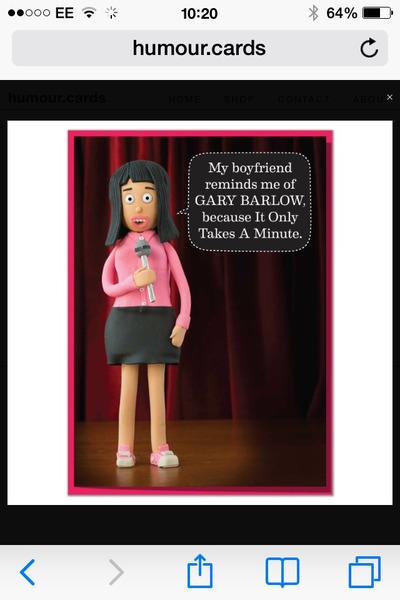 To complain to M&S about their so called 'Humour' cards