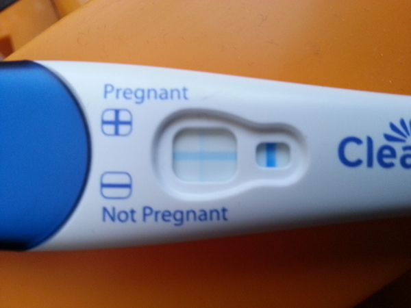 very faint line on a clear blue?