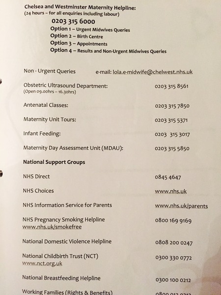 Maternity tour - what questions to ask