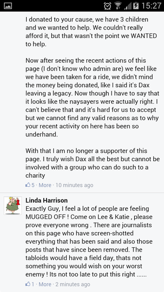 To wonder why there has STILL been no donation?