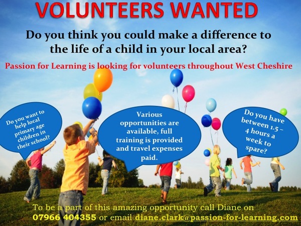 Volunteers needed to work with children in Chester and E. Port