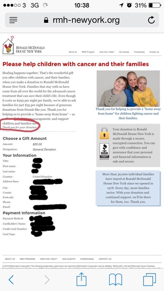 To wonder why there has STILL been no donation?