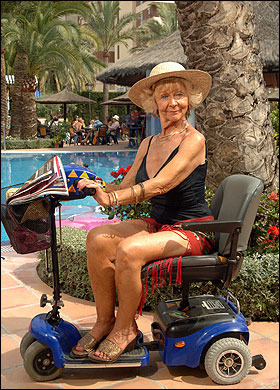 To ask you what you TRUTHFULLY think when you see a 'young' and 'healthy looking' person on a mobility scooter?