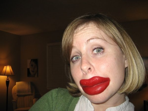 To have given myself a DIY lip enhancement??