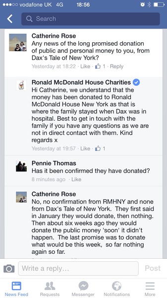 To wonder why there has STILL been no donation?