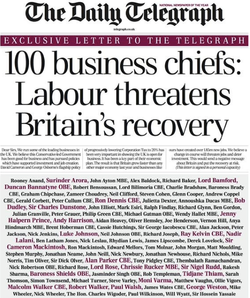 to think 100 business leaders have more credibility