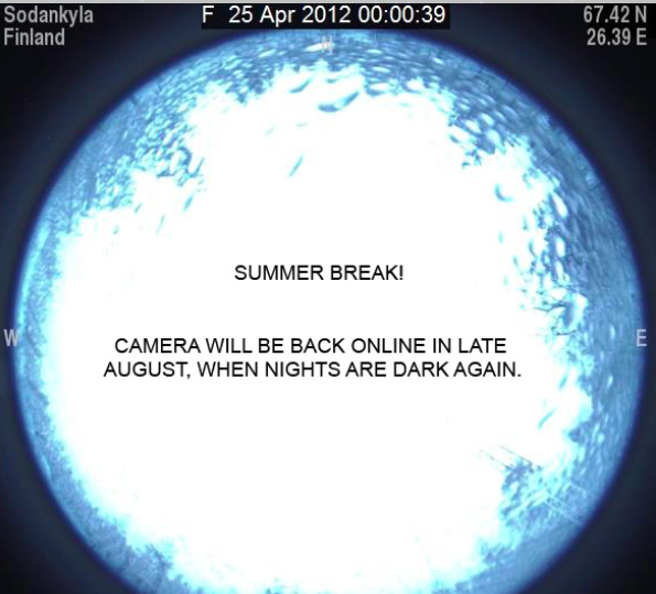 Armchair aurora watching