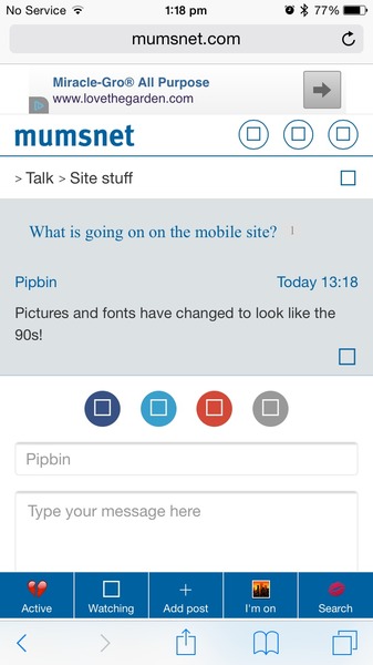 What is going on on the mobile site?