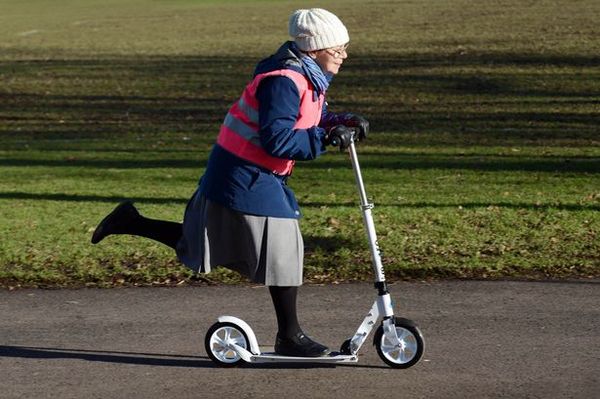 Samantha Cameron on that scooter