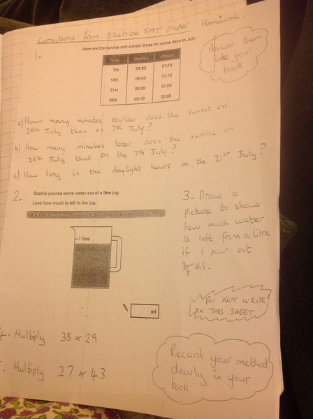 Could any teachers or parents just give me their opinions on this Y5 homework
