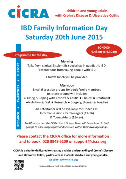 Do you have a child suffering with Crohn's or Colitis?