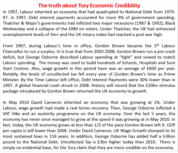 A  Labour Governments 1997-2010 record in power – lest we forget.
