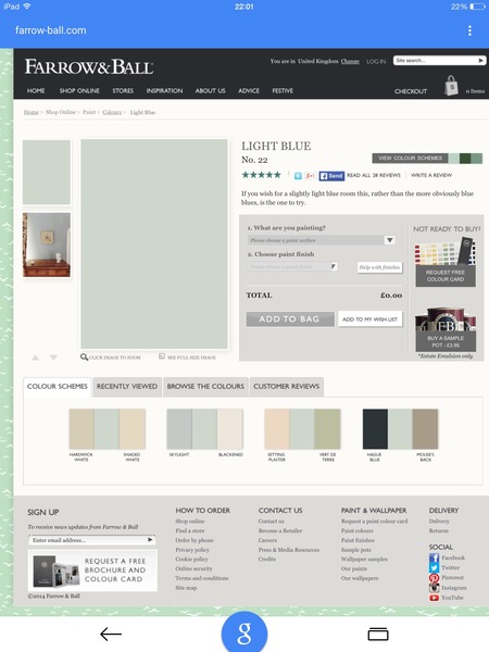 is there a ^way^ to read the F&B colour chart?