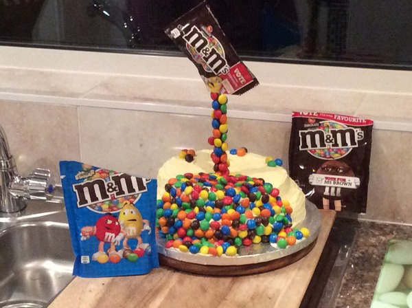 So proud of this 'gravity-defying cake' !
