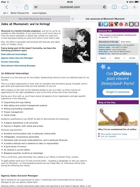 UKIP-pery flavour to MNHQ job advert.