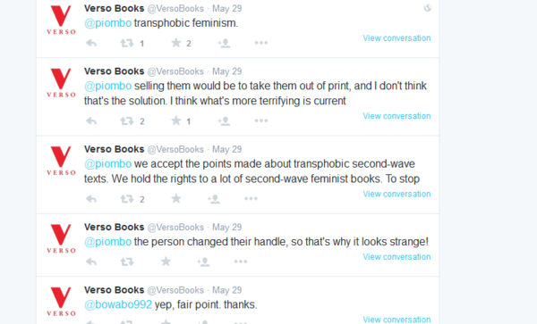 Verso Books and "the problem with TERFs"