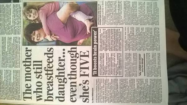 to be glad I can't remember being breastfed?
