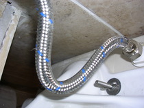 Toilet leaking clean water at tap connector valve