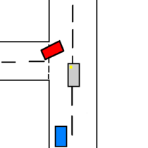 Who was at fault in this near collision?