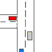 Who was at fault in this near collision?