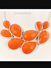 an orange necklace