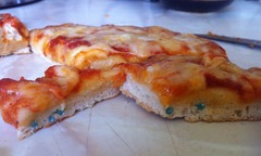 Hard blue plastic in kids pizza?!