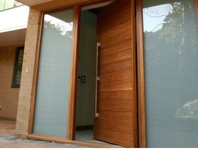 Do you have etched glass-style film panels in your front door?