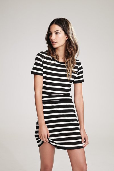 How would you style a stripey t-shirt dress?