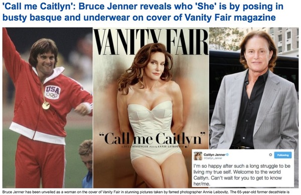 To be upset that Bruce Jenner has chosen my DDs name as her new identity?