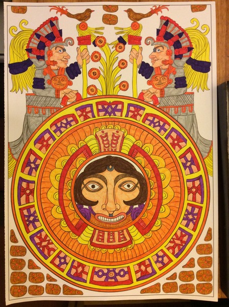 Adult colouring in books