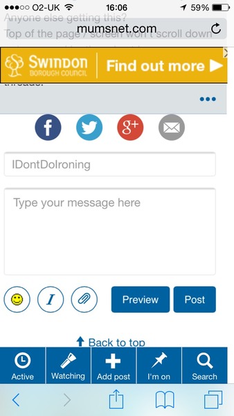 Can't scroll to the top of the page on iPhone mobile site