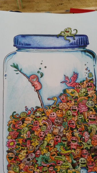 Adult colouring in books