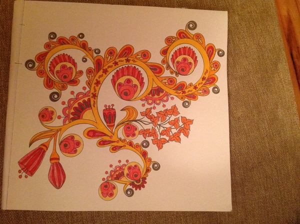 Adult colouring in books