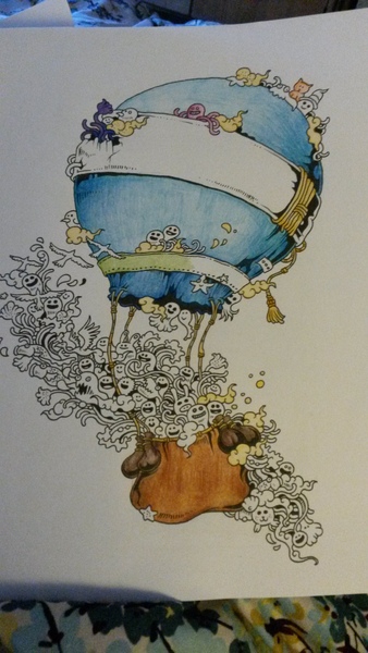 Adult colouring in books