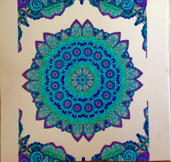 Adult colouring in books