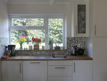 Kitchens without wall cabinets