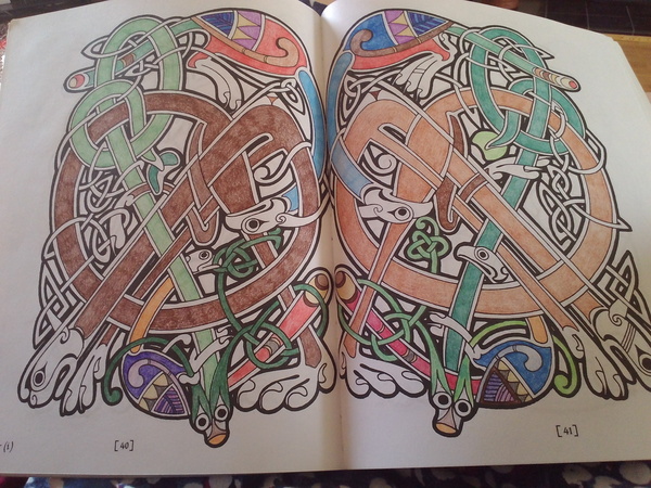 Adult colouring in books