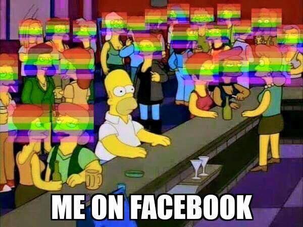 To think there is a slightly homophobic reaction going on to the rainbow profile pics?