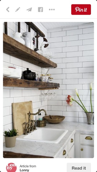 Brackets for kitchen shelves