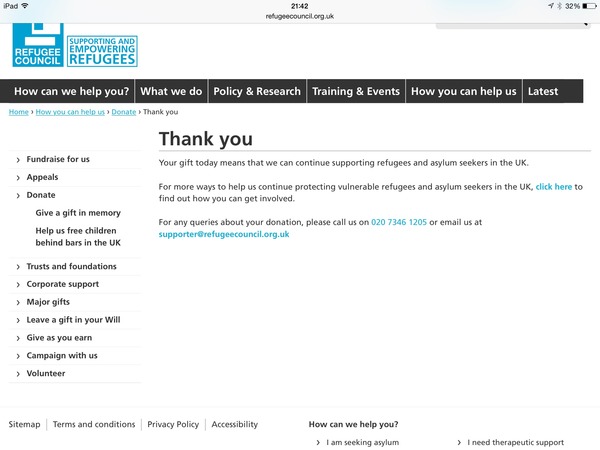 To ask where I can send my 57p?