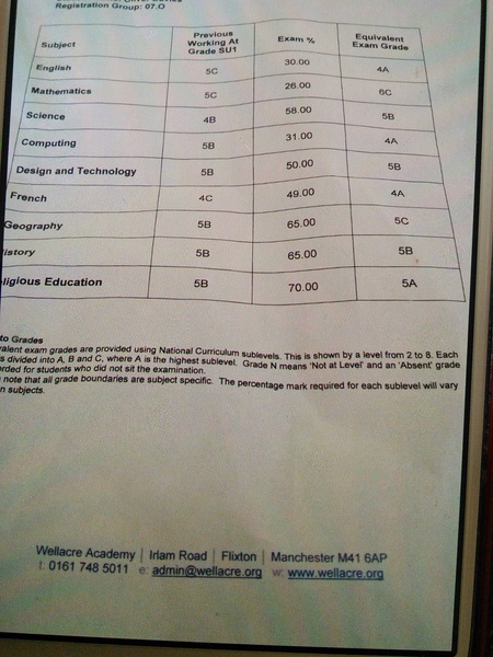 Aibu to ask what levels your year 7 's are averaging at the end of the school year?