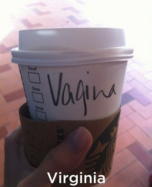 To not want my name advertised on my coffee cup?