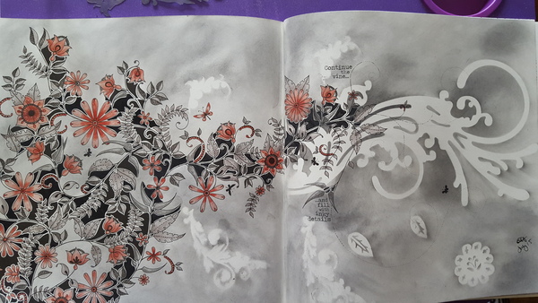 Adult colouring in books