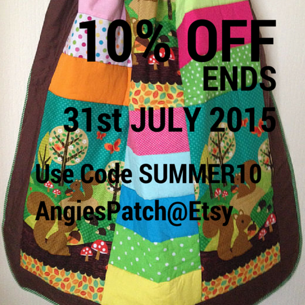 10% off on handmade baby quilts
